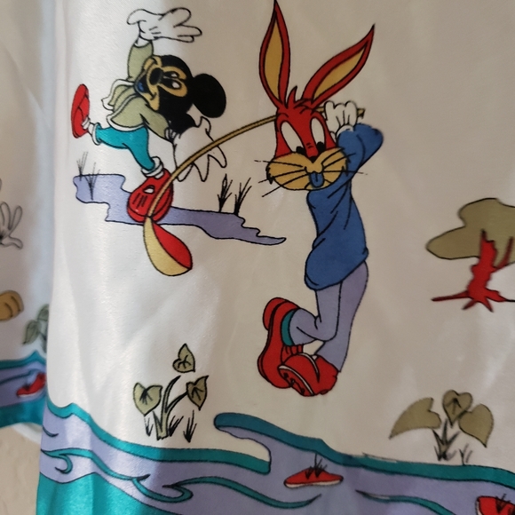 Vintage "Looney Tunes" & "Disney" Silk Tank S/M - Picture 3 of 5